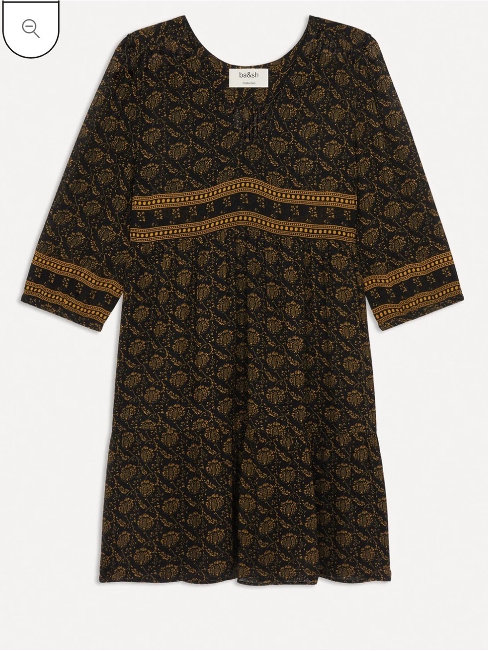 BA&SH Becky lady mini dress carbone